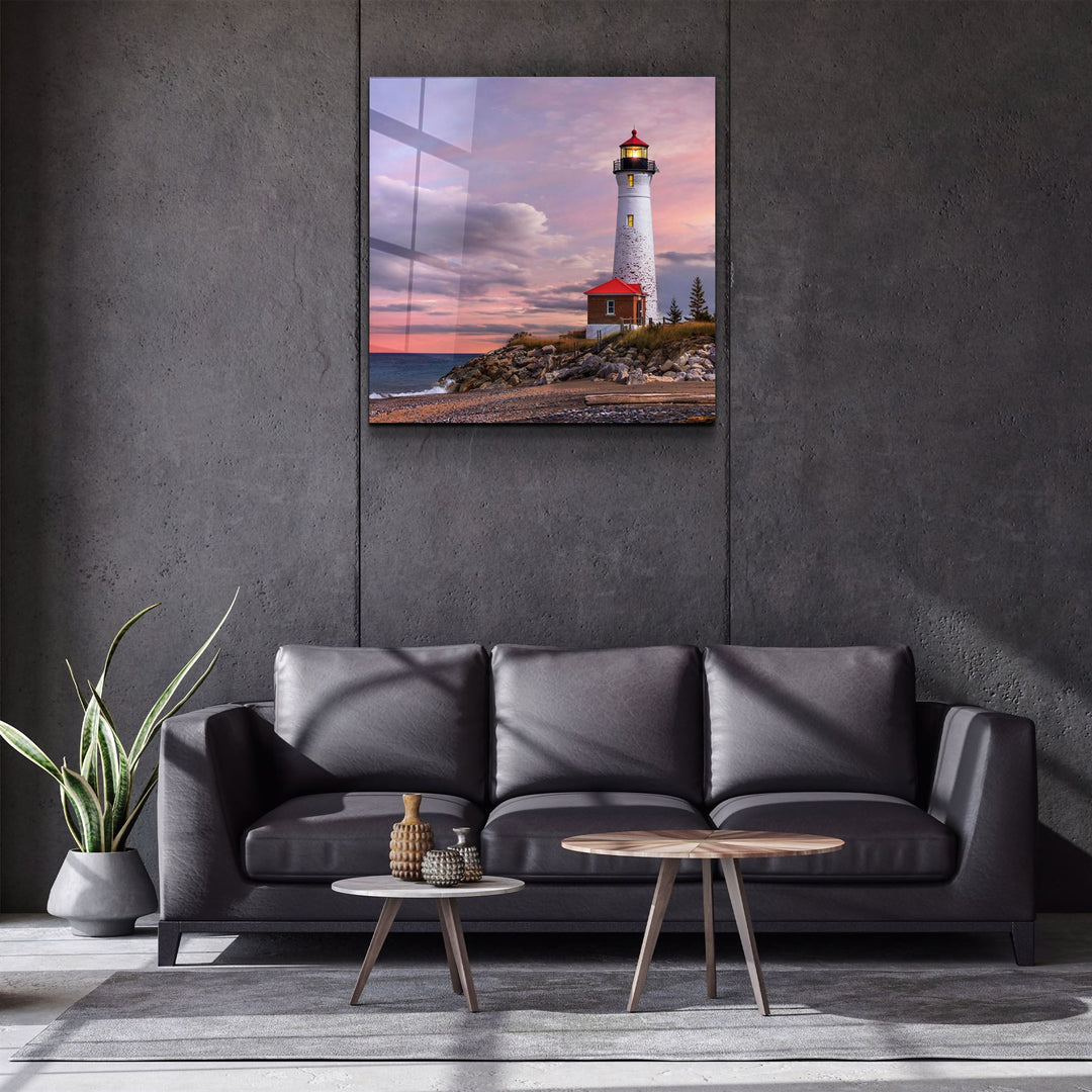 ・"Lighthouse"・Glass Wall Art | Artdesigna Glass Printing Wall Arts.