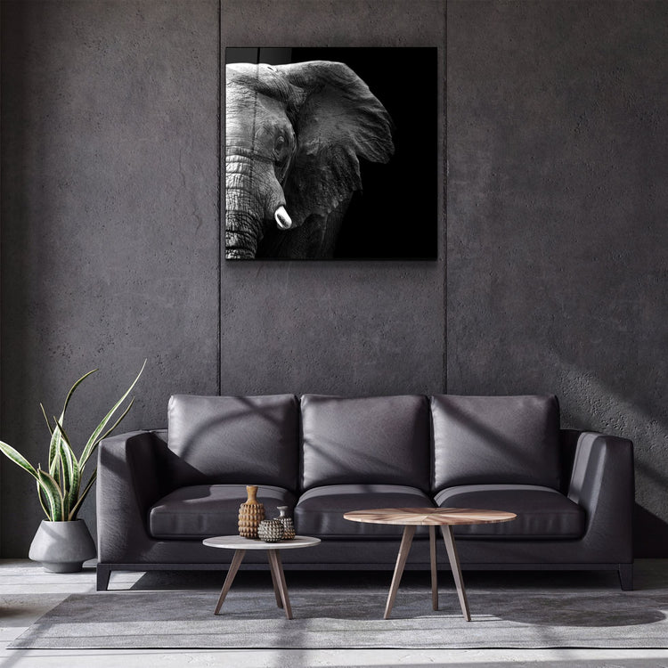 ・"Elephant"・Glass Wall Art | Artdesigna Glass Printing Wall Arts.