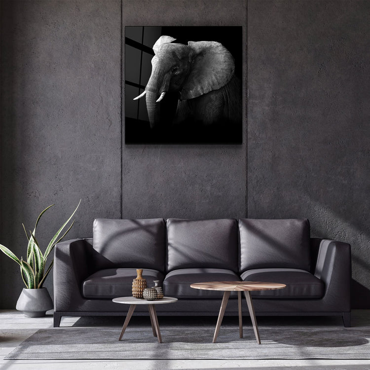 ・"Elephant"・Glass Wall Art | Artdesigna Glass Printing Wall Arts.