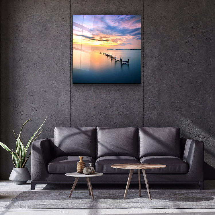 ・"Sunset"・Glass Wall Art | Artdesigna Glass Printing Wall Arts.