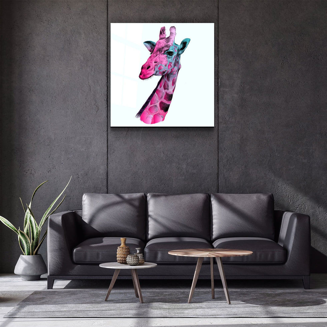 ・"Giraffe"・Glass Wall Art | Artdesigna Glass Printing Wall Arts.