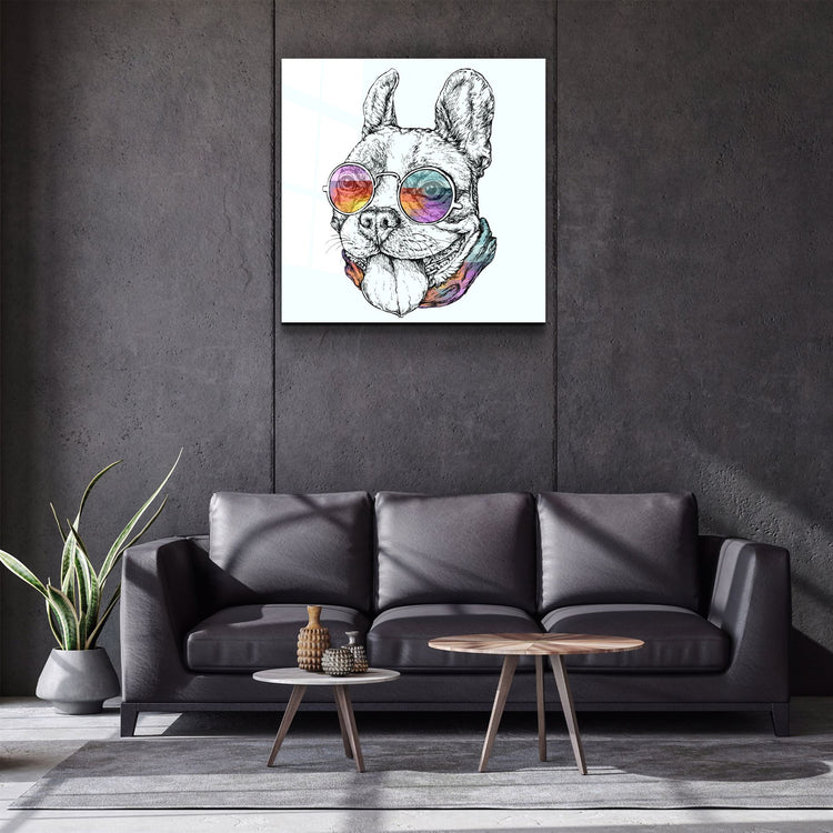 ・"Dog"・Glass Wall Art | Artdesigna Glass Printing Wall Arts.