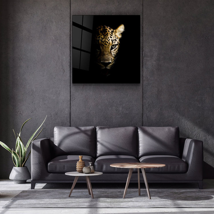 ・"Leopard"・Glass Wall Art | Artdesigna Glass Printing Wall Arts.