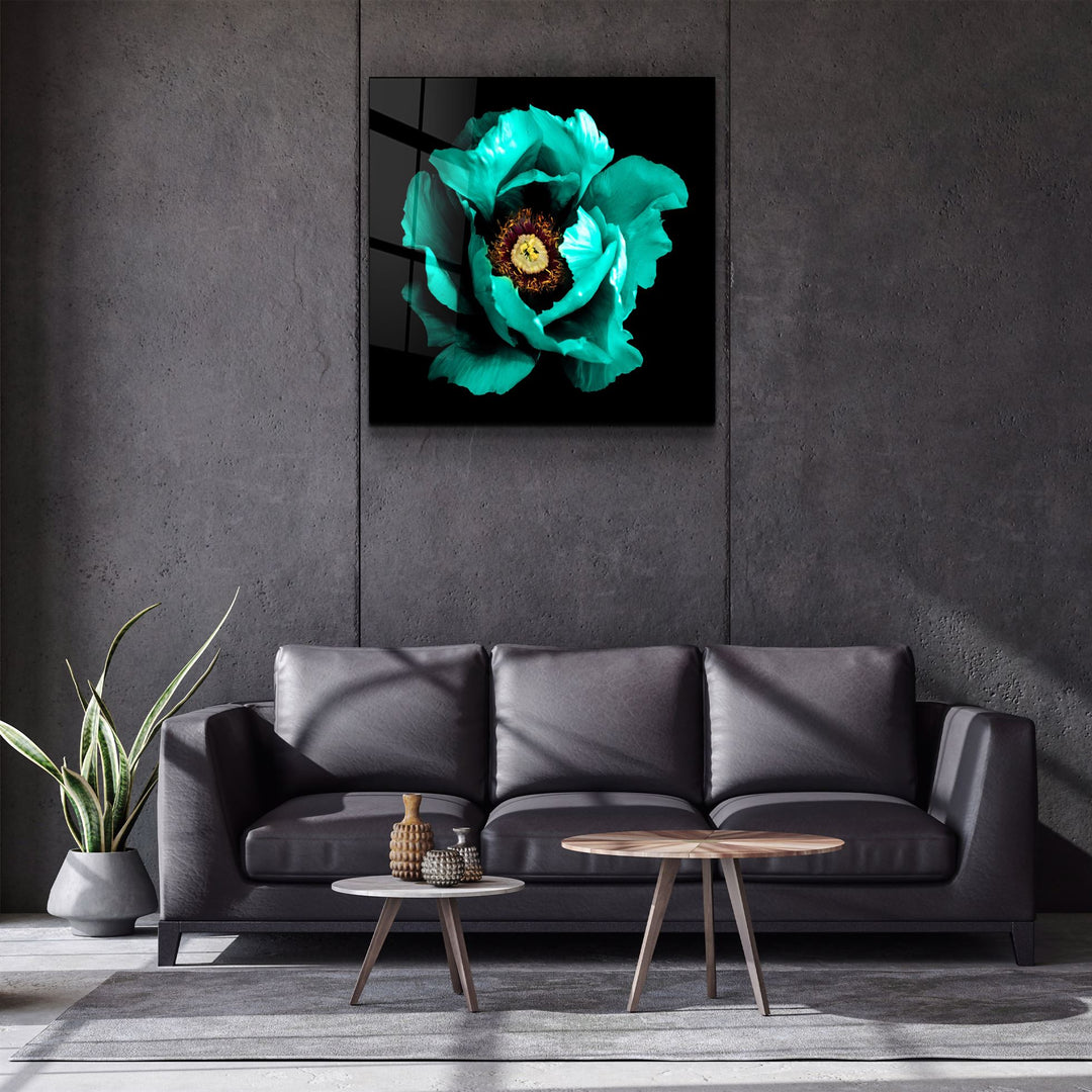 ・"Floral Green"・Glass Wall Art | Artdesigna Glass Printing Wall Arts.