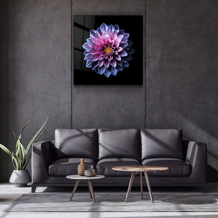 ・"Purple Flower"・Glass Wall Art | Artdesigna Glass Printing Wall Arts.