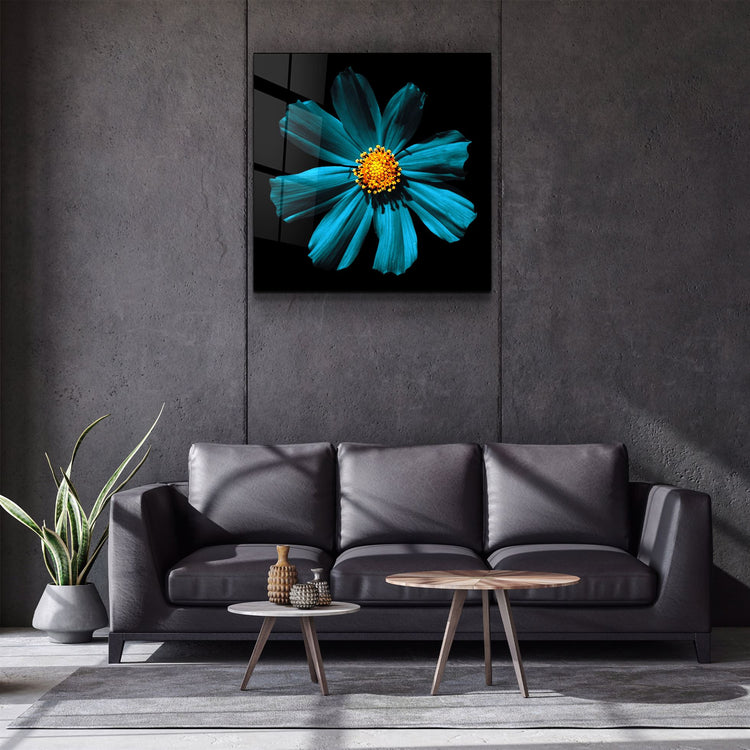 ・"Green Flower"・Glass Wall Art | Artdesigna Glass Printing Wall Arts.