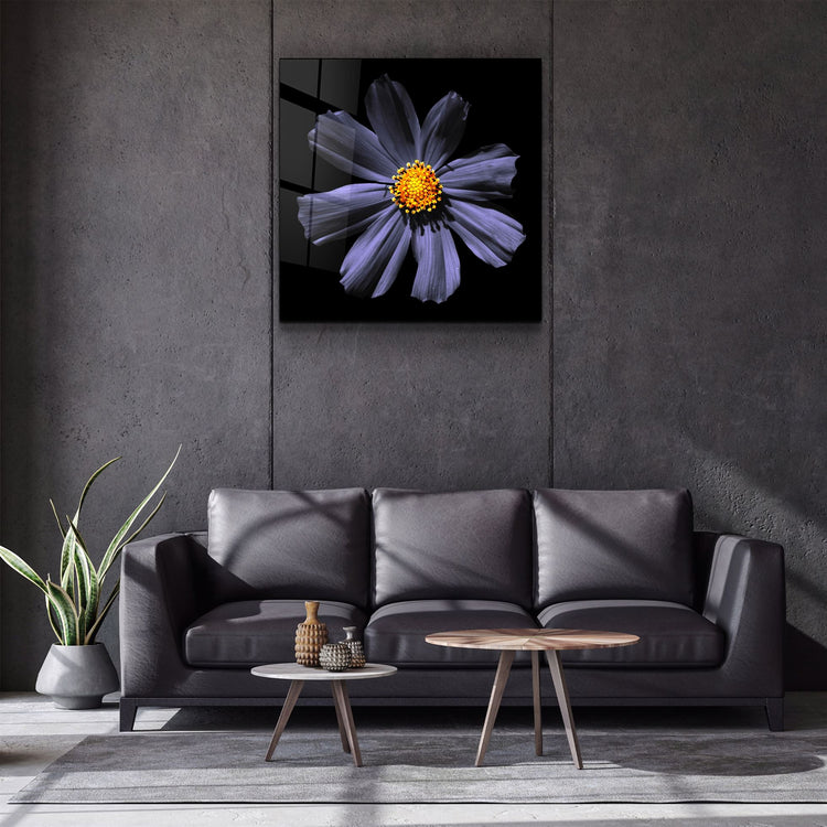 ・"Purple Flower"・Glass Wall Art | Artdesigna Glass Printing Wall Arts.