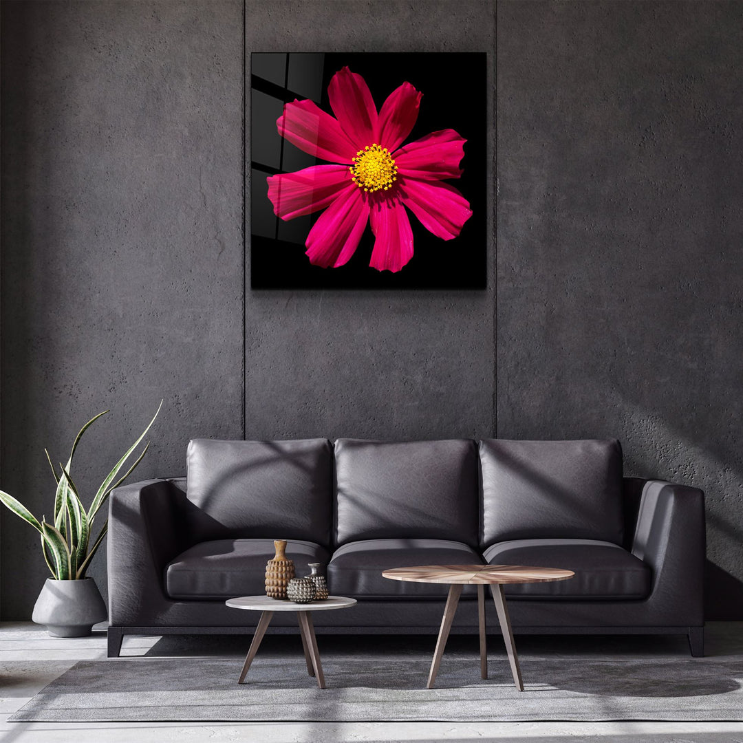 ・"Red flower"・Glass Wall Art | Artdesigna Glass Printing Wall Arts.