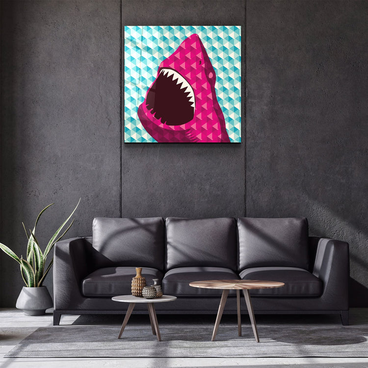 ・"Shark"・Glass Wall Art | Artdesigna Glass Printing Wall Arts.