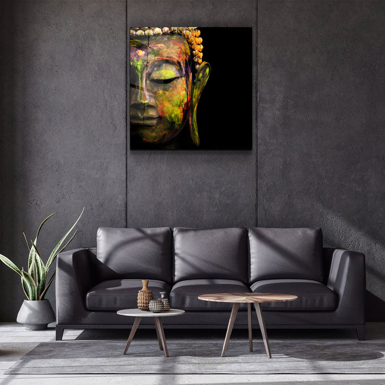 ・"Buddha"・Glass Wall Art | Artdesigna Glass Printing Wall Arts.