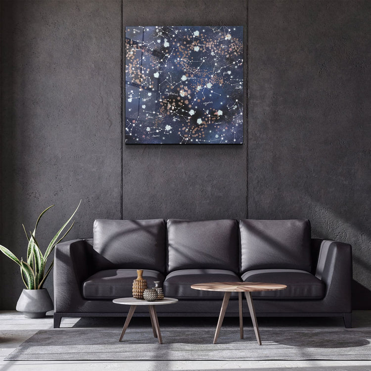 ・"Stars and Zodiacs"・Glass Wall Art | Artdesigna Glass Printing Wall Arts.