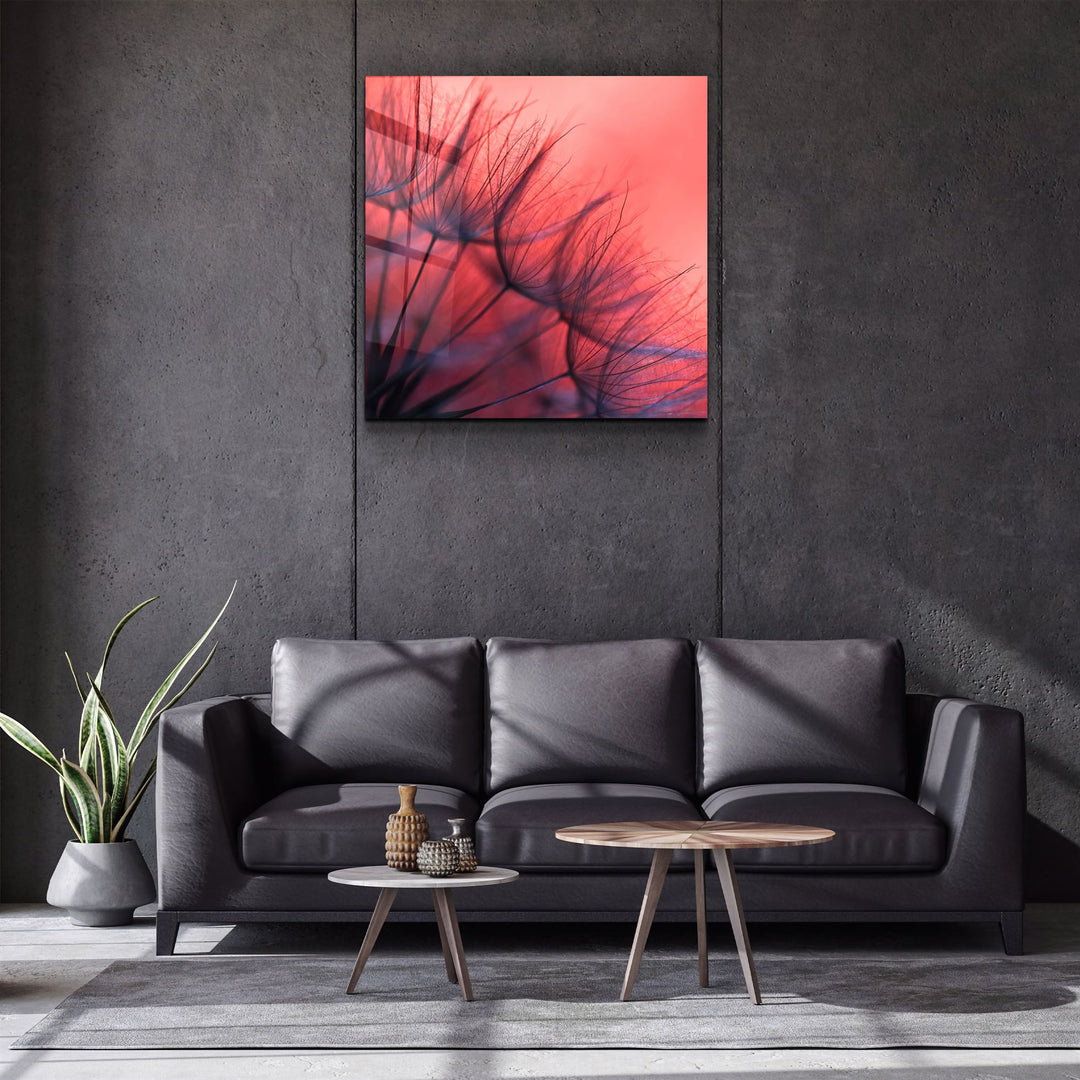 ・"Flower & Sunset"・Glass Wall Art | Artdesigna Glass Printing Wall Arts.