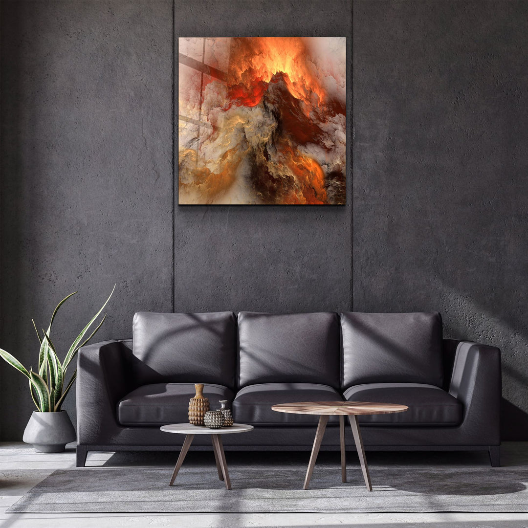 ・"Lava"・Glass Wall Art | Artdesigna Glass Printing Wall Arts.