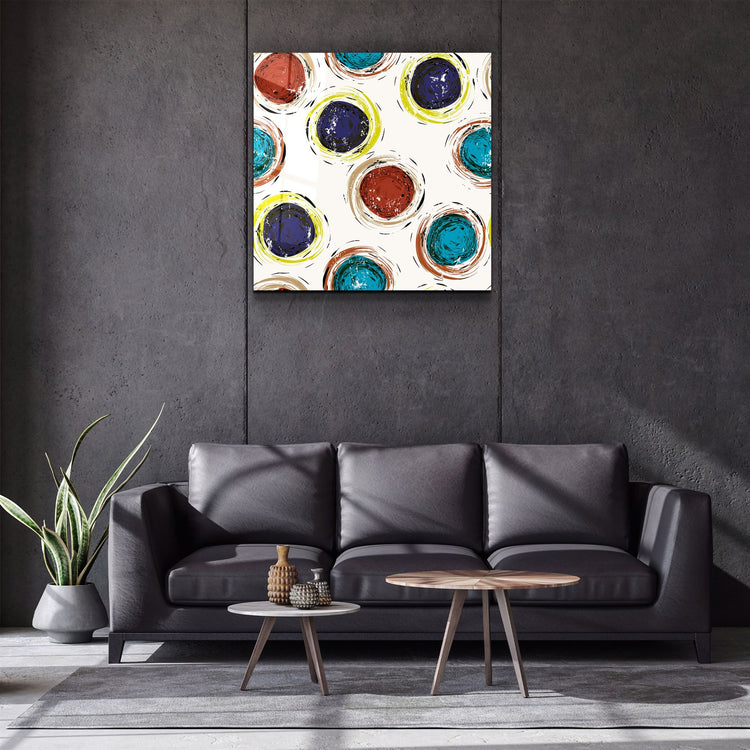 ・"Abstract Circles"・Glass Wall Art | Artdesigna Glass Printing Wall Arts.