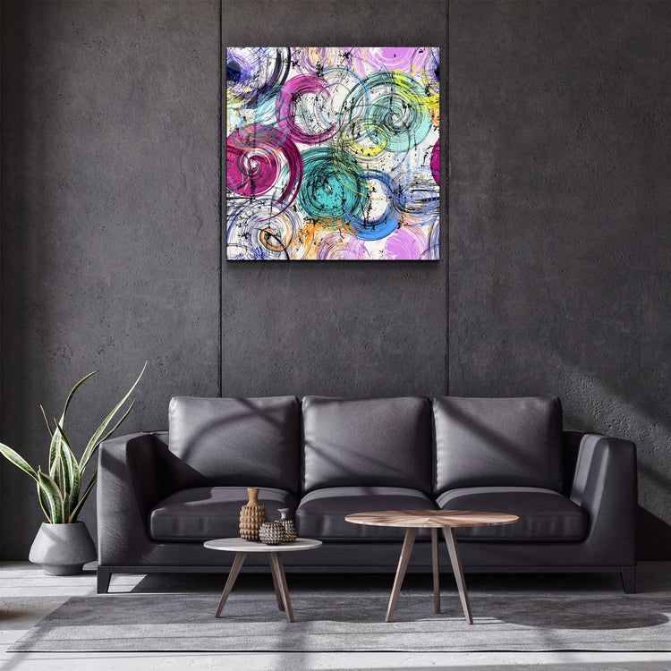 ・"Absctract Colors"・Glass Wall Art | Artdesigna Glass Printing Wall Arts.