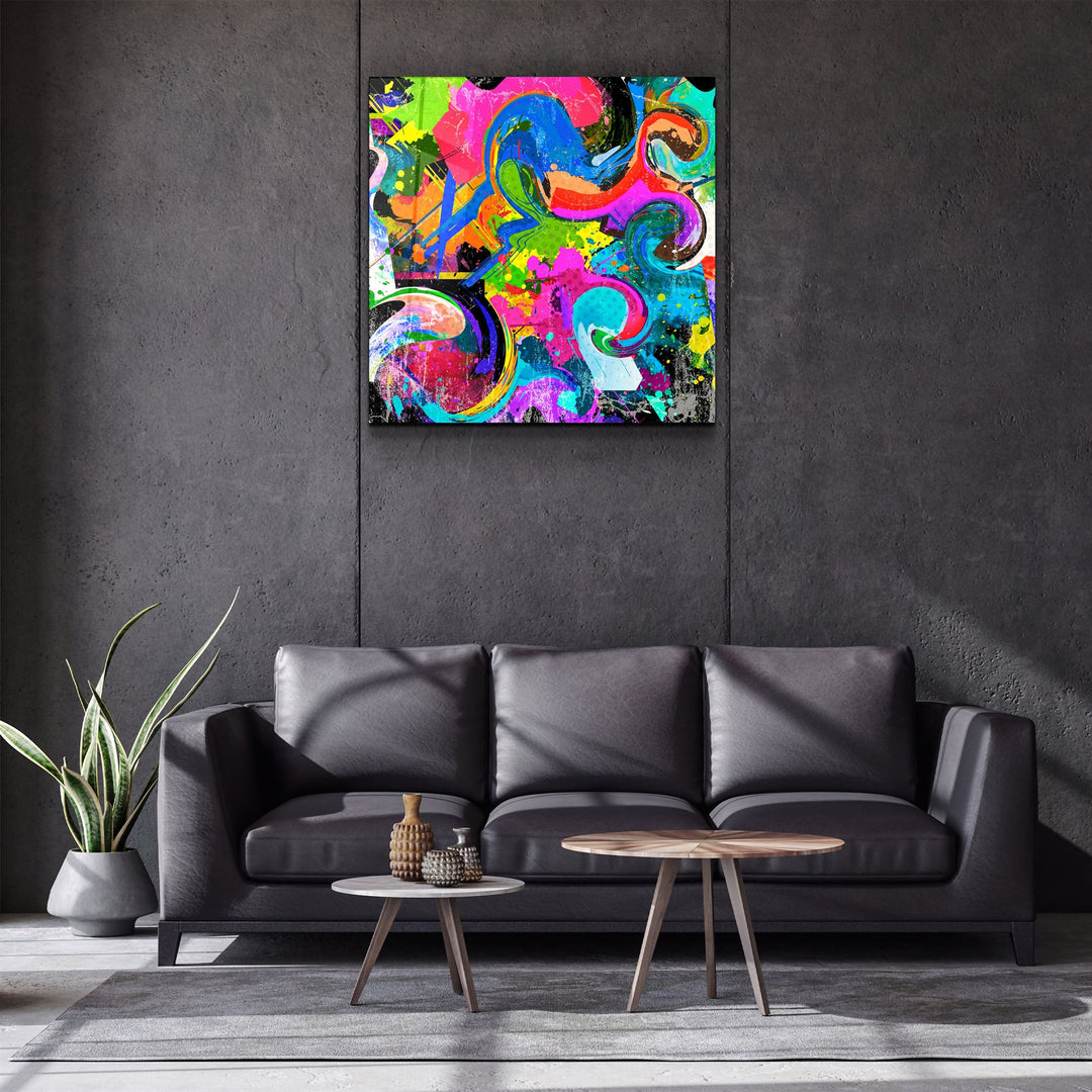 ・"Color Mix"・Glass Wall Art | Artdesigna Glass Printing Wall Arts.