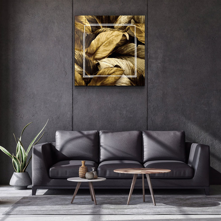 ・"Leaves "・Glass Wall Art | Artdesigna Glass Printing Wall Arts.