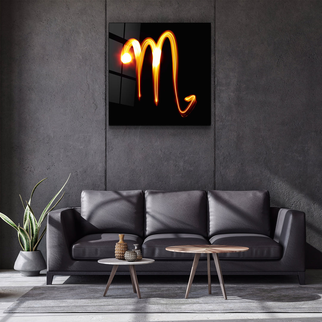 ."Scorpio Zodiac Symbol". Glass Wall Art | Artdesigna Glass Printing Wall Arts.