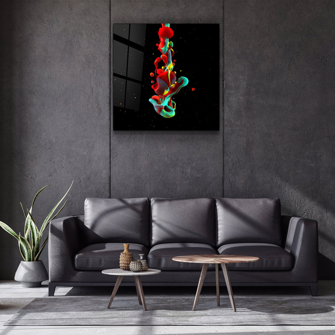 ・"Abstract Colorful Paint"・Glass Wall Art | Artdesigna Glass Printing Wall Arts.