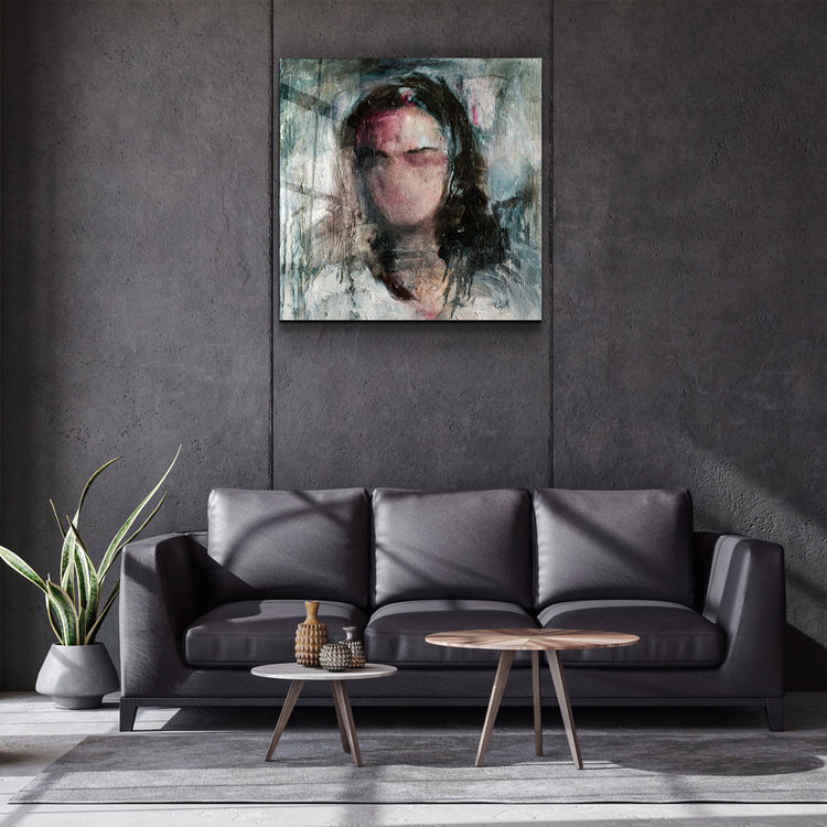 ・"Abstract Woman Oil Painting"・Glass Wall Art | Artdesigna Glass Printing Wall Arts.