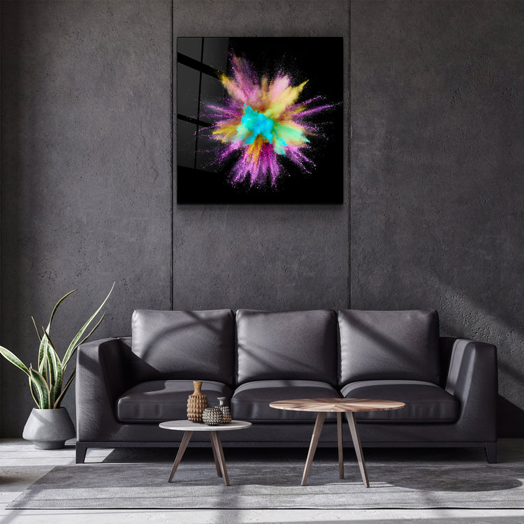 ・"Colorful Explosion"・Glass Wall Art | Artdesigna Glass Printing Wall Arts.