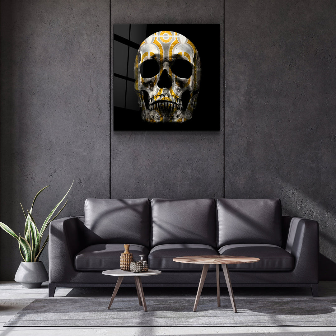 ・"Abstract Skull"・Glass Wall Art | Artdesigna Glass Printing Wall Arts.