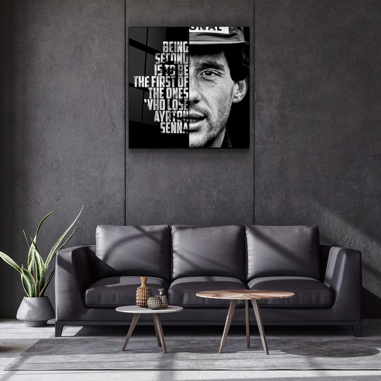 ・"Ayrton Senna"・Designers Collection Glass Wall Art | Artdesigna Glass Printing Wall Arts.