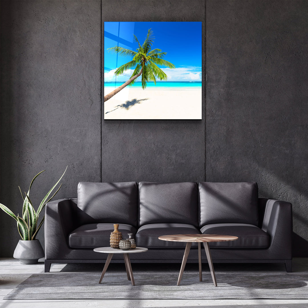 ・"Palm Tree"・Glass Wall Art | Artdesigna Glass Printing Wall Arts.