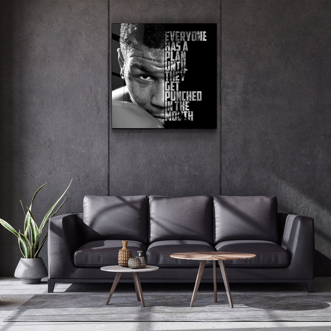 ・"Mike Tyson"・Designers Collection Glass Wall Art | Artdesigna Glass Printing Wall Arts.