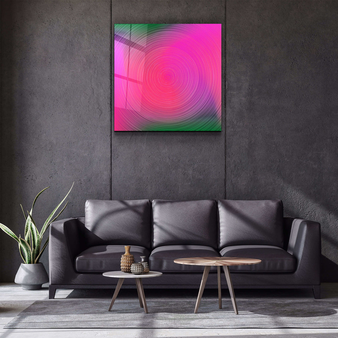 ."Pink Hypnosis". Designer's Collection Glass Wall Art