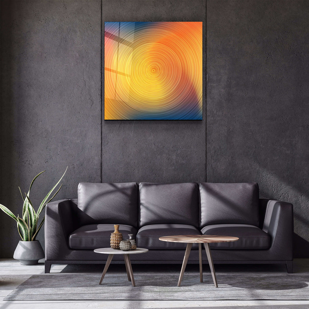 ."Yellow Hypnosis". Designer's Collection Glass Wall Art