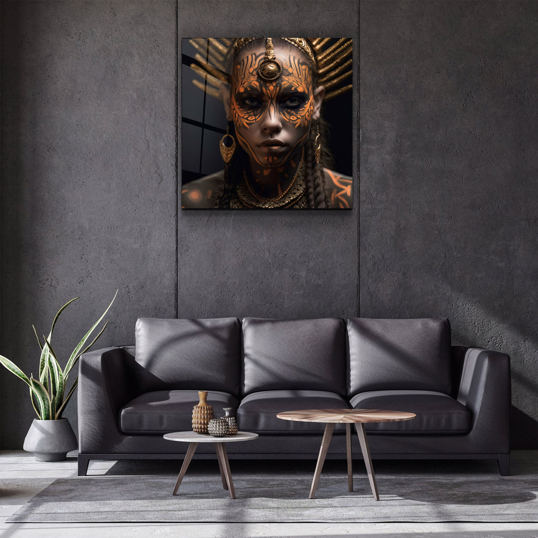 ."Woman Warriors 2". Secret World Collection Glass Wall Art