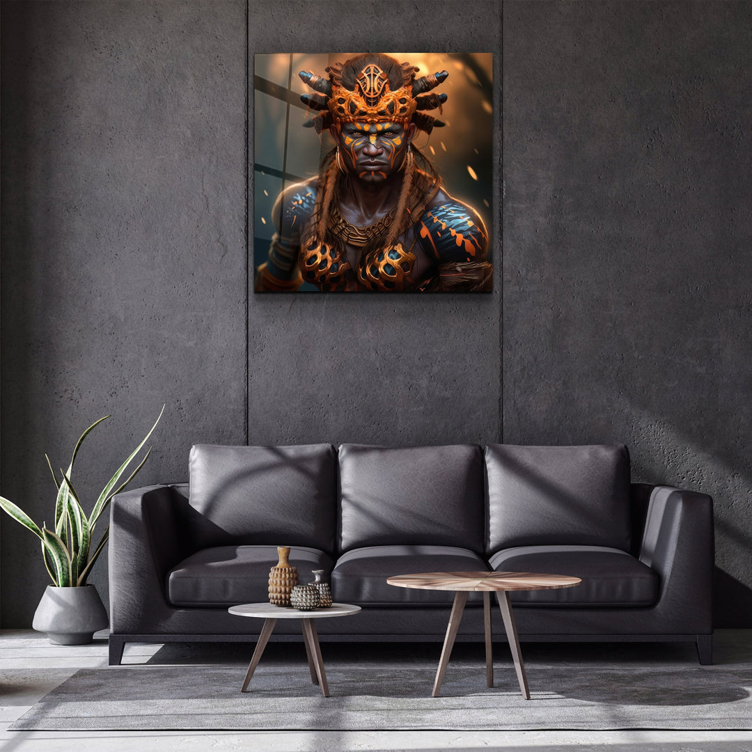 ."Warriors 3". Secret World Collection Glass Wall Art