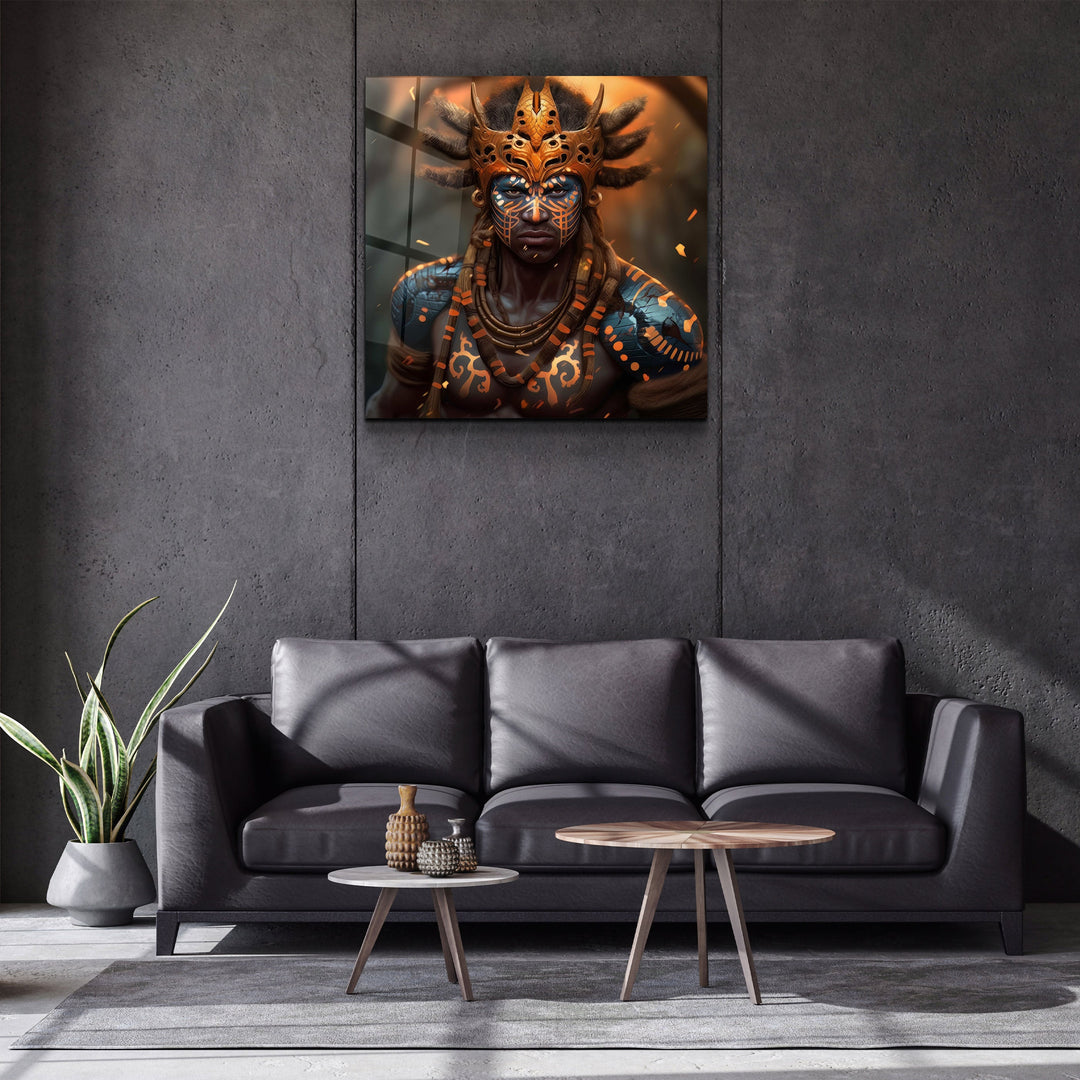 ."Warriors 1". Secret World Collection Glass Wall Art