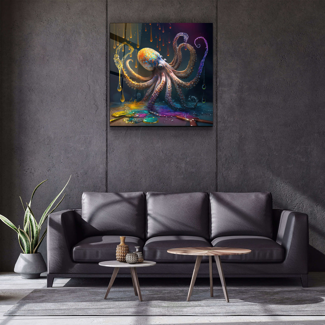 ."Painter Octo". Designers Collection Glass Wall Art