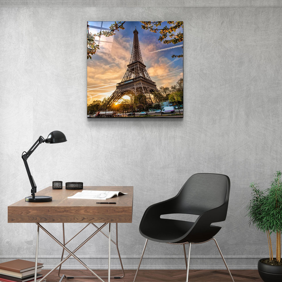 ・"Eiffel Tower"・Glass Wall Art | Artdesigna Glass Printing Wall Arts.