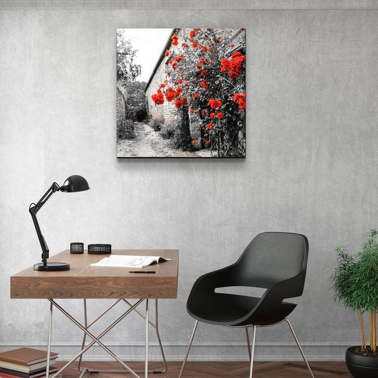 ・"Red Roses"・Glass Wall Art | Artdesigna Glass Printing Wall Arts.