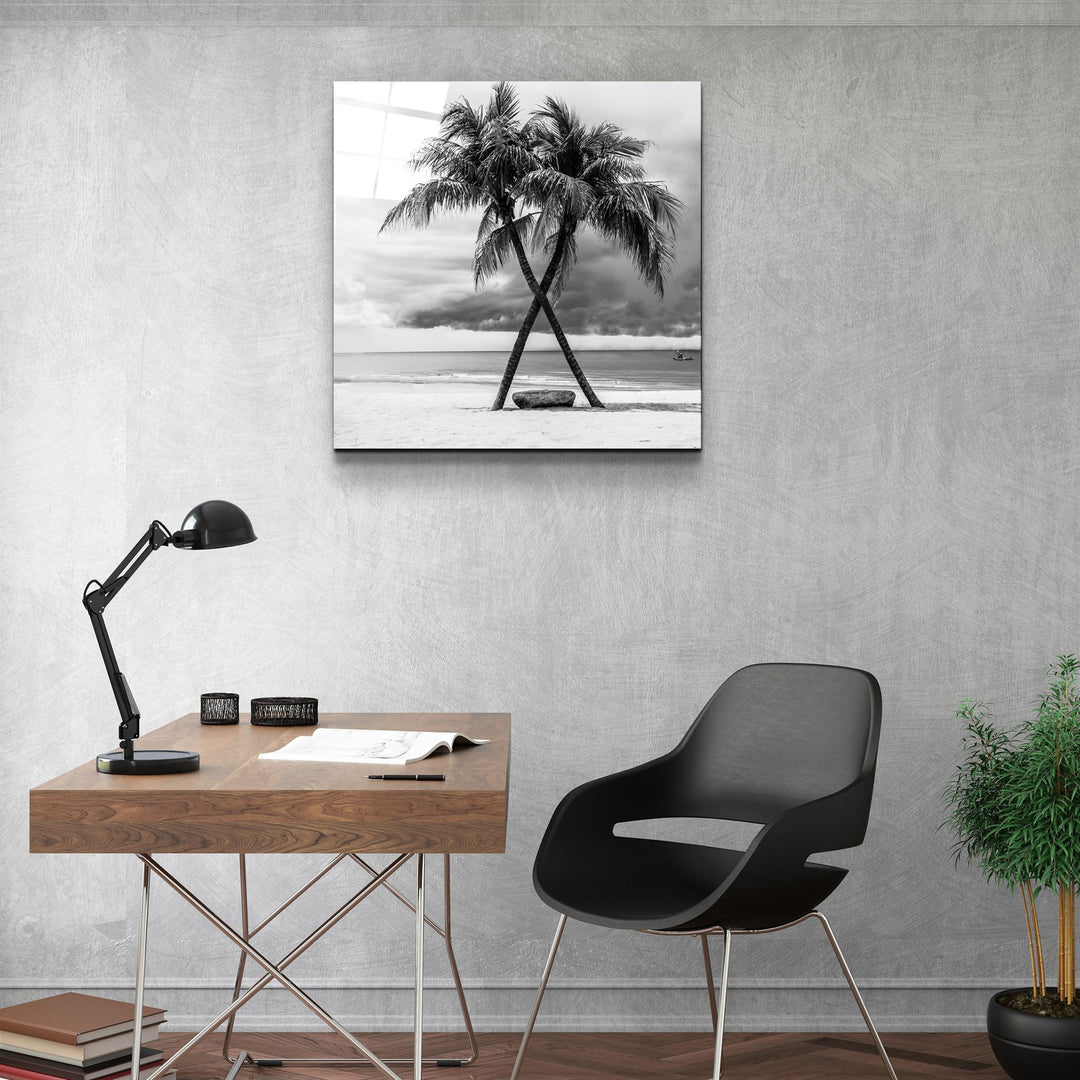 ・"Palm Trees"・Glass Wall Art | Artdesigna Glass Printing Wall Arts.