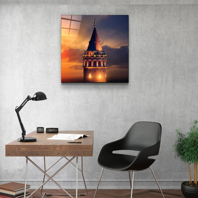 ・"Galata Tower"・Glass Wall Art | Artdesigna Glass Printing Wall Arts.