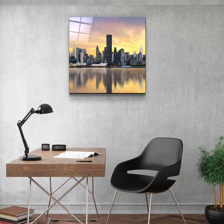 ・"Downtown (City Center)"・Glass Wall Art | Artdesigna Glass Printing Wall Arts.