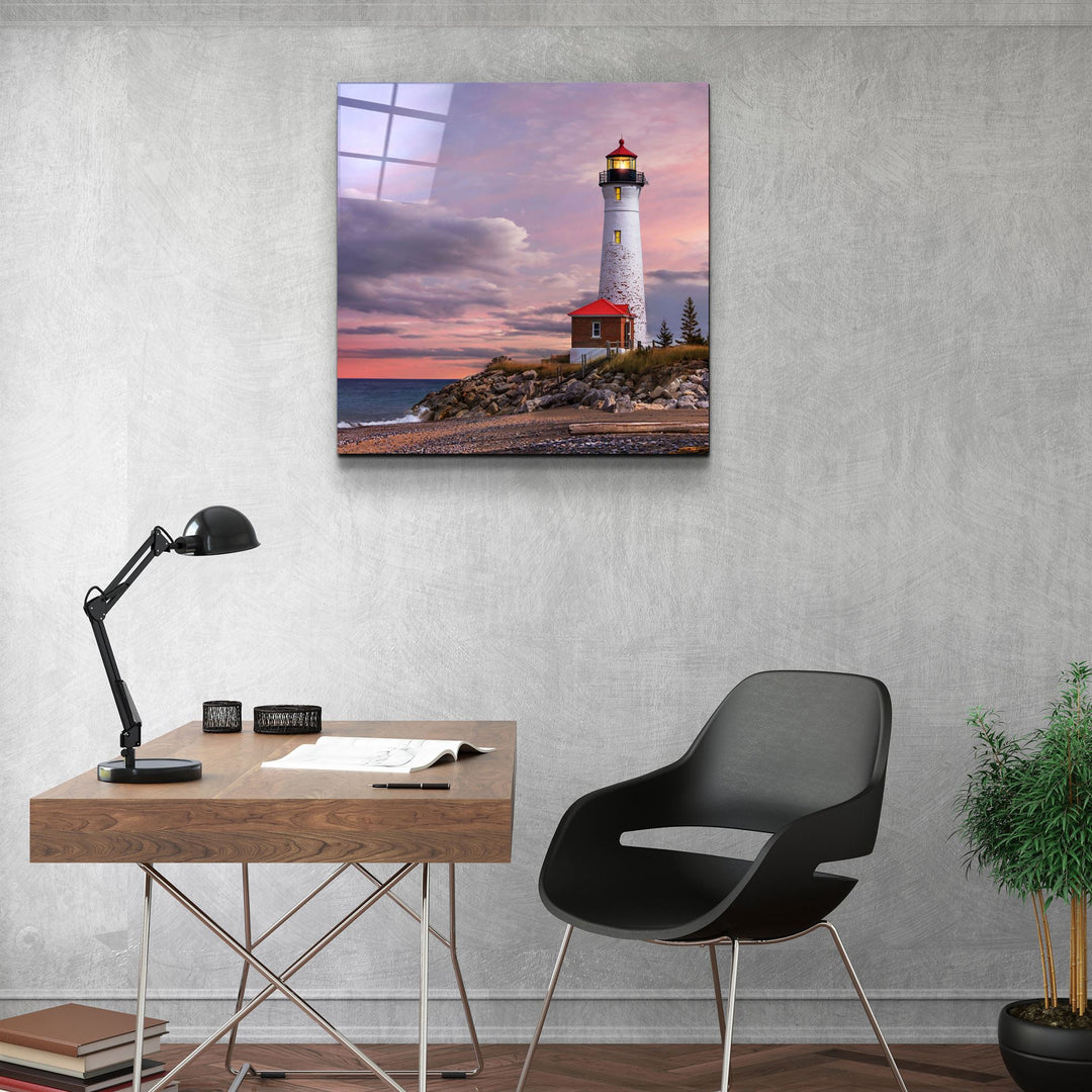 ・"Lighthouse"・Glass Wall Art | Artdesigna Glass Printing Wall Arts.