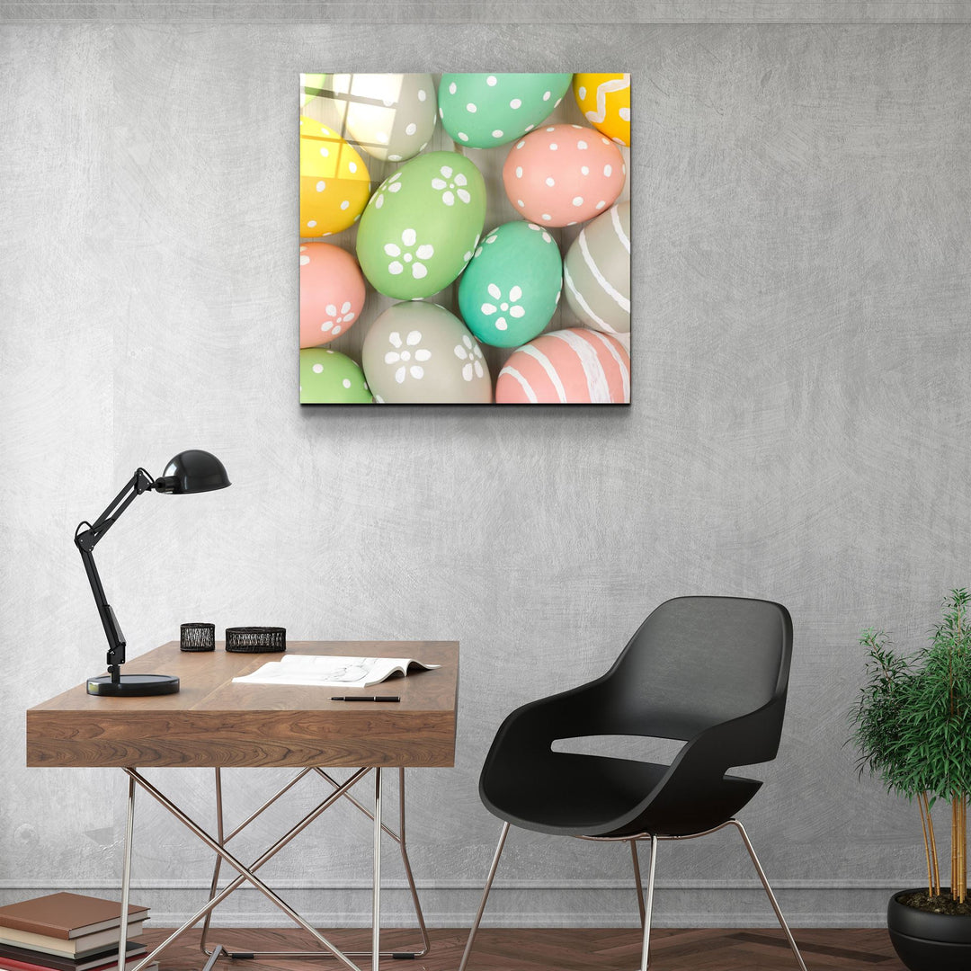 ・"Eggs"・Glass Wall Art | Artdesigna Glass Printing Wall Arts.