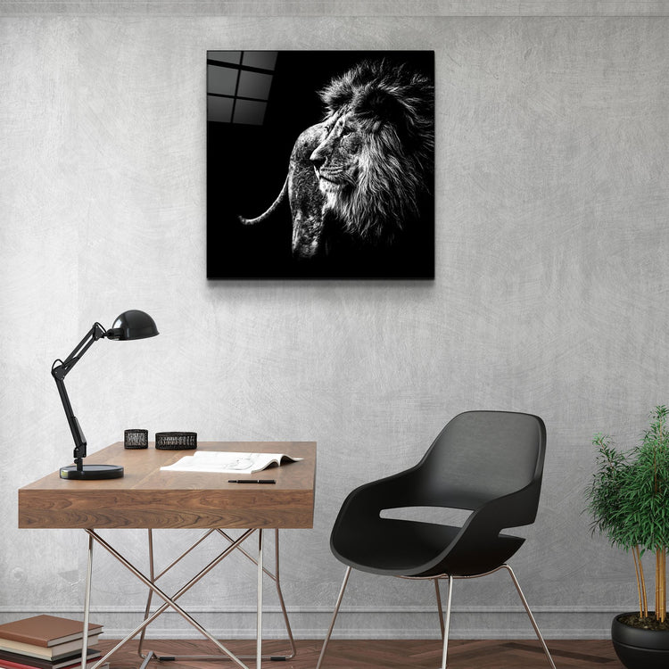 ・"Lion"・Glass Wall Art | Artdesigna Glass Printing Wall Arts.