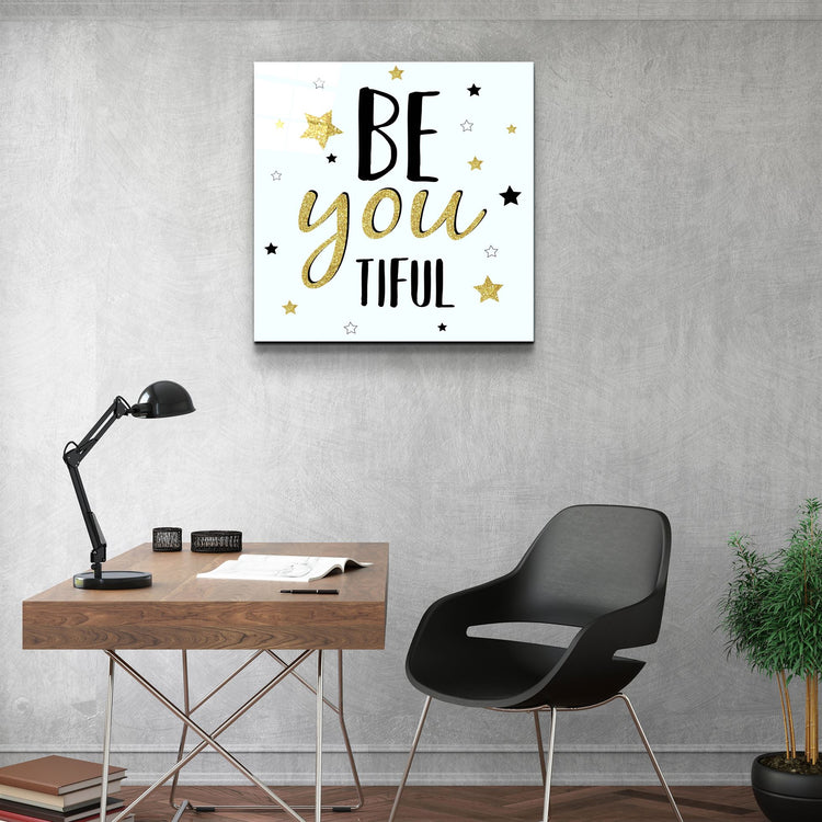 ・"BeYoutiful"・Glass Wall Art | Artdesigna Glass Printing Wall Arts.