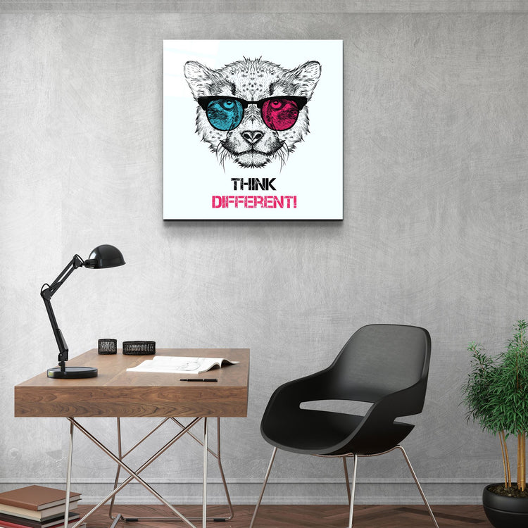 ・"Think Different"・Glass Wall Art | Artdesigna Glass Printing Wall Arts.