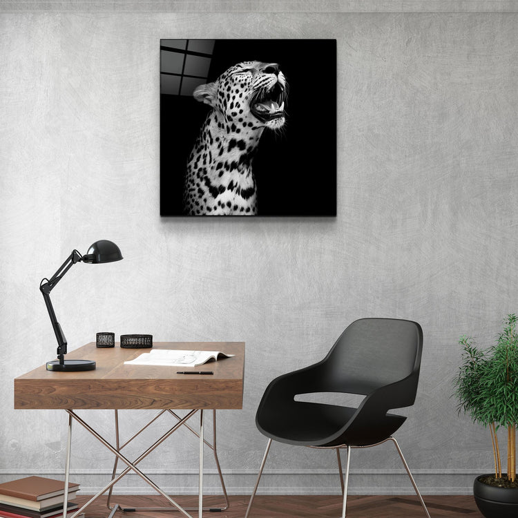 ・"Leopard"・Glass Wall Art | Artdesigna Glass Printing Wall Arts.