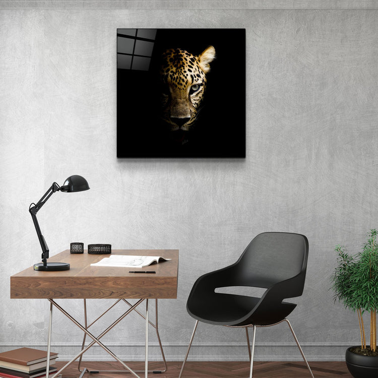 ・"Leopard"・Glass Wall Art | Artdesigna Glass Printing Wall Arts.