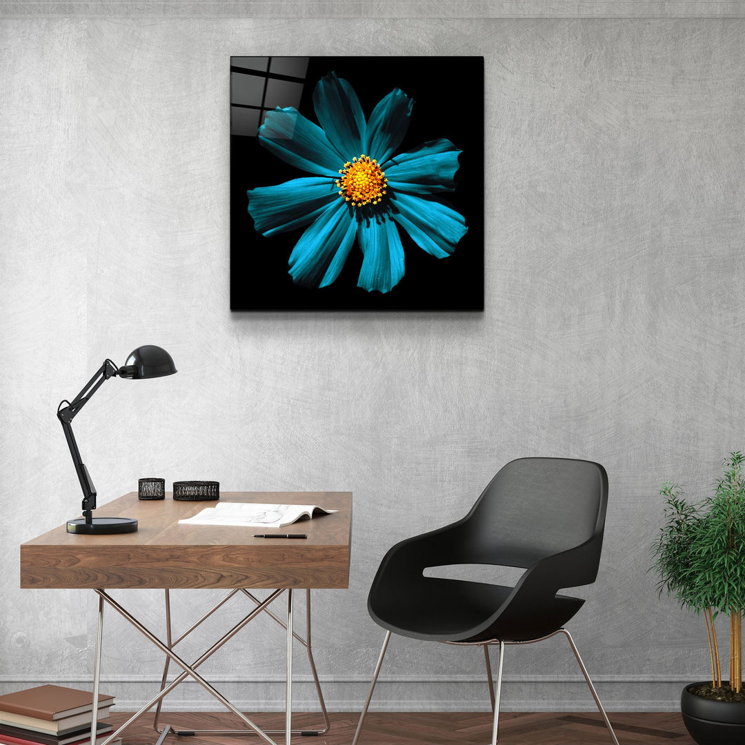 ・"Green Flower"・Glass Wall Art | Artdesigna Glass Printing Wall Arts.