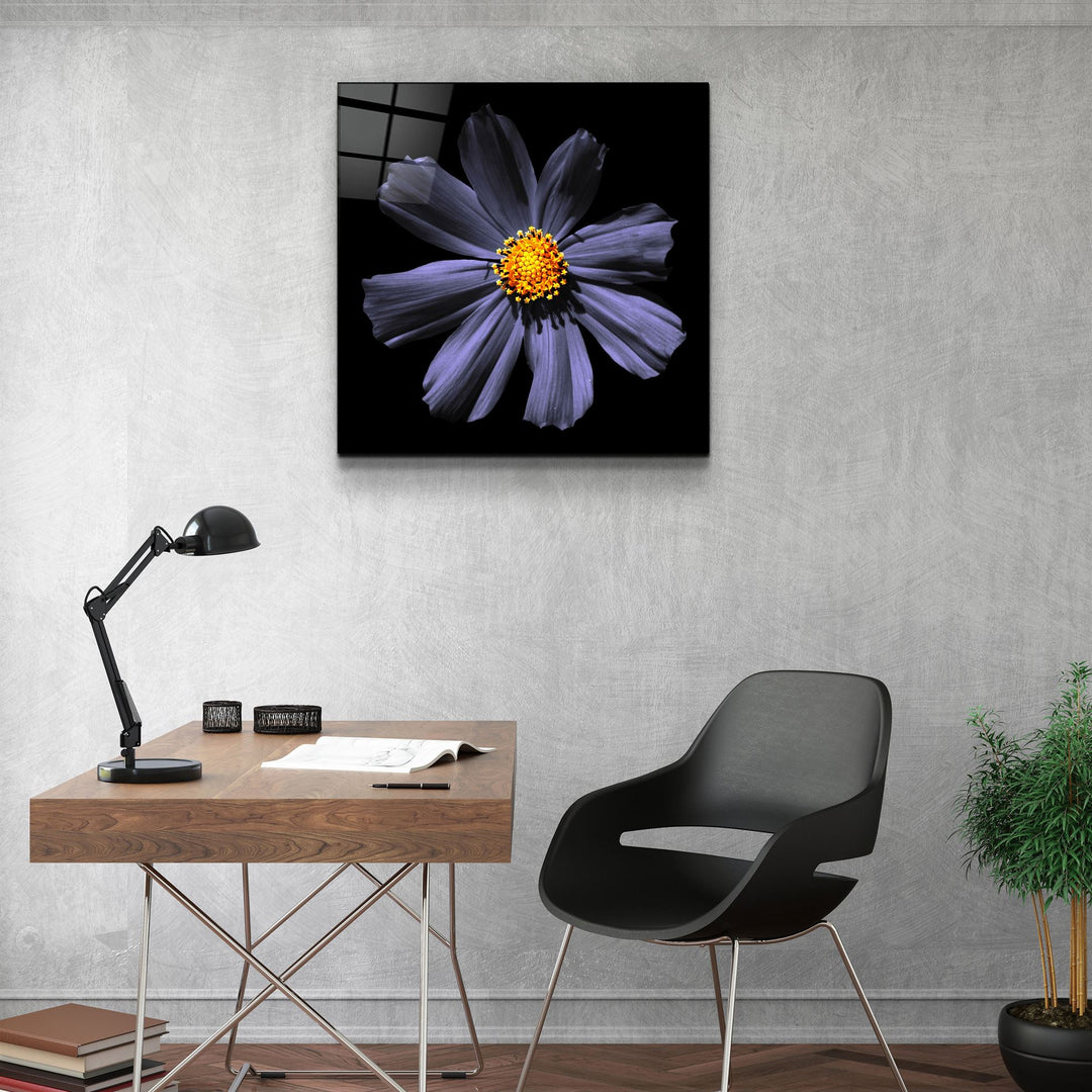 ・"Purple Flower"・Glass Wall Art | Artdesigna Glass Printing Wall Arts.