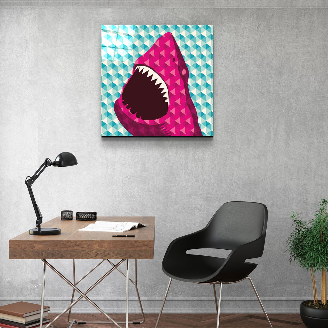 ・"Shark"・Glass Wall Art | Artdesigna Glass Printing Wall Arts.